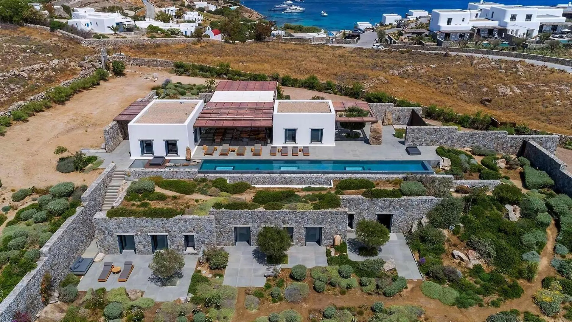Majestic Mykonos Villa 5 Bedrooms Villa Shannon Private Infinity Pool Sensational Sea Views Agios Ioannis Ornos